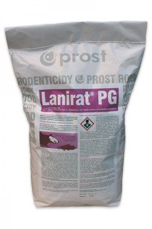 Lanirat Pg 5kg (deratizačních staniček, hubení hlodavců, náhodnému požití, ochranné rukavice, Parafinové bloky) Lanirat Pg 5kg